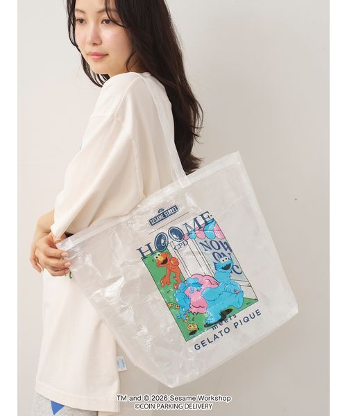 gelato pique（ジェラートピケ）の「【SESAMESTREET×CPDHOOME meets GELATOPIQUE】バッグ（トートバッグ・メンズ・オフホワイト・F）」の8枚目の写真