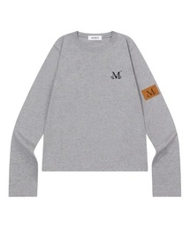 MUCENT（ムセント）の「◇MUCENT◇ブランド直輸入正規品/リアム レザー パッチ 長袖 Tシャツ LIAM LEATHER PATCH LONG SLEEVE T（Tシャツ/カットソー）」
