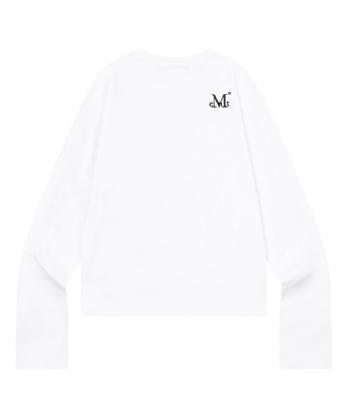 MUCENT(ムセント)の「◇MUCENT◇ブランド直輸入正規品/リアム レザー パッチ 長袖 Tシャツ LIAM LEATHER PATCH LONG SLEEVE T(Tシャツ/カットソー・レディース・ホワイト/ブラック・FREE)」の7枚目の写真