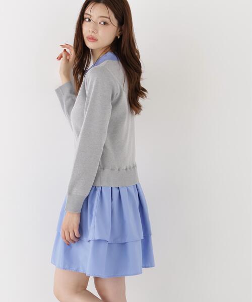 PROPORTION BODY DRESSING(プロポーションボディドレッシング)の「<E>ポロカラーミニワンピース / 1216240906(ワンピース・レディース・グレー系その他/ブラック・FREE)」の2枚目の写真