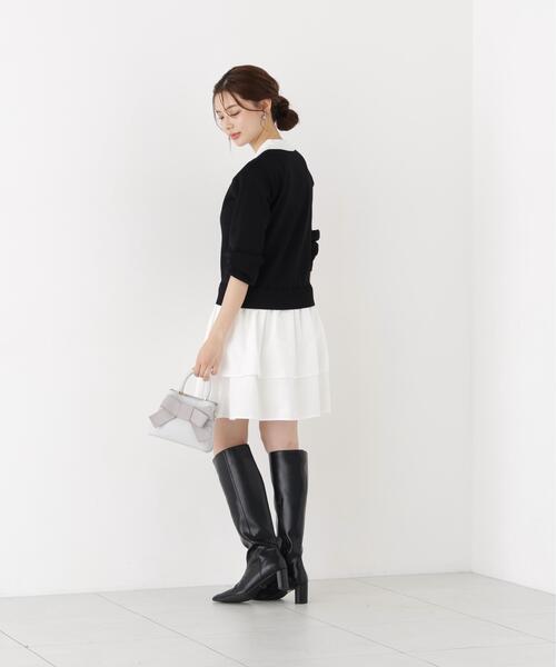 PROPORTION BODY DRESSING(プロポーションボディドレッシング)の「<E>ポロカラーミニワンピース / 1216240906(ワンピース・レディース・グレー系その他/ブラック・FREE)」の8枚目の写真