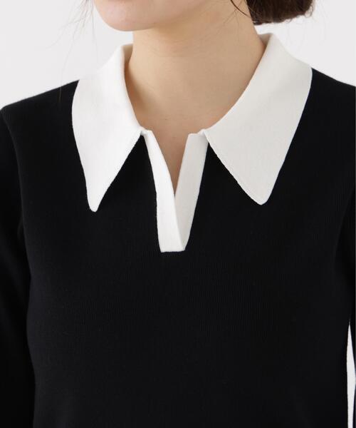 PROPORTION BODY DRESSING(プロポーションボディドレッシング)の「<E>ポロカラーミニワンピース / 1216240906(ワンピース・レディース・グレー系その他/ブラック・FREE)」の14枚目の写真
