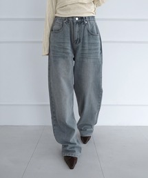 ウォッシング セミワイド ウエストゴムデニムパンツ/2026 AW COLLECTION