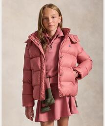 POLO RALPH LAUREN CHILDRENSWEAR(�|�� �����t ���[���� �`���h�����Y�E�F�A)�̃_�E�� �t�[�f�b�h �W���P�b�g(�_�E���W���P�b�g/�R�[�g)