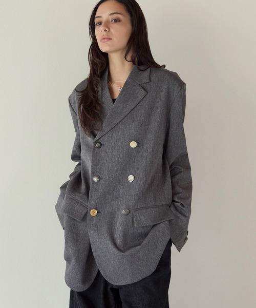 PBLIM(ページボーイリム)の「《UNISEX/セットアップ対応》ランダムボタンジャケット(テーラードジャケット・レディース・ブラウン/グレー・FREE)」の2枚目の写真