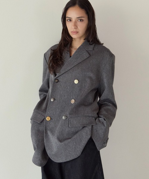 PBLIM(ページボーイリム)の「《UNISEX/セットアップ対応》ランダムボタンジャケット(テーラードジャケット・レディース・ブラウン/グレー・FREE)」の3枚目の写真