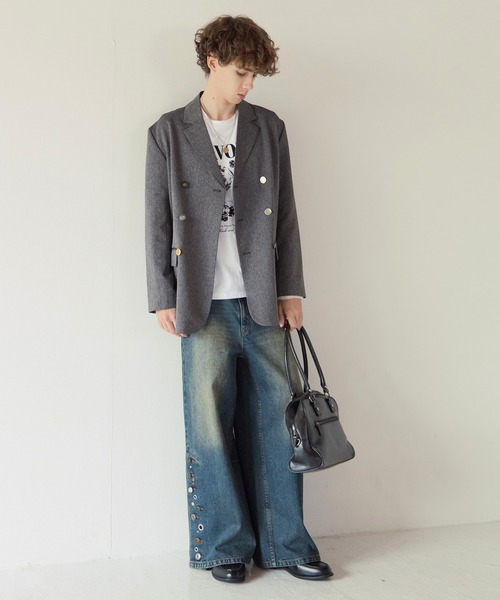 PBLIM(ページボーイリム)の「《UNISEX/セットアップ対応》ランダムボタンジャケット(テーラードジャケット・レディース・ブラウン/グレー・FREE)」の18枚目の写真