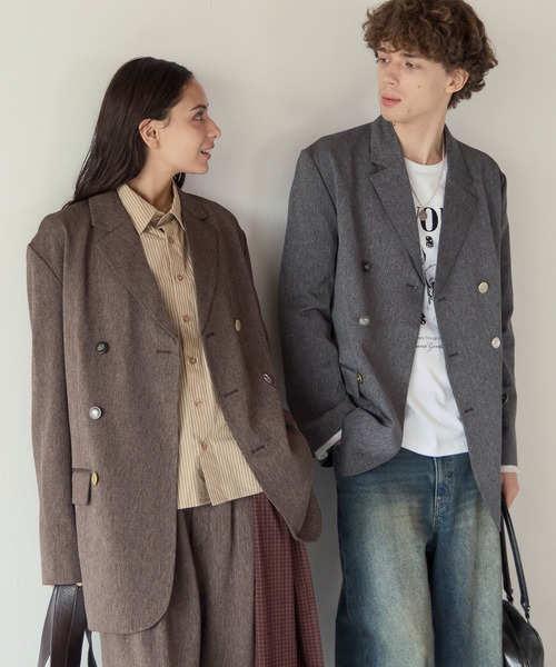 PBLIM(ページボーイリム)の「《UNISEX/セットアップ対応》ランダムボタンジャケット(テーラードジャケット・レディース・ブラウン/グレー・FREE)」の21枚目の写真