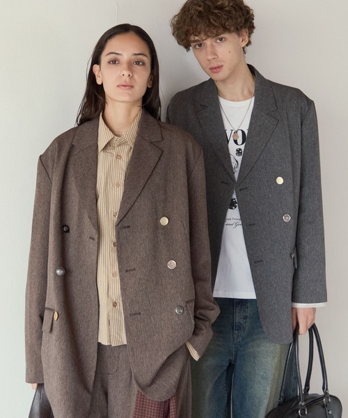 PBLIM(ページボーイリム)の「《UNISEX/セットアップ対応》ランダムボタンジャケット(テーラードジャケット・レディース・ブラウン/グレー・FREE)」の22枚目の写真