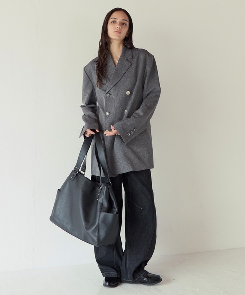 PBLIM(ページボーイリム)の「《UNISEX/セットアップ対応》ランダムボタンジャケット(テーラードジャケット・レディース・ブラウン/グレー・FREE)」の6枚目の写真