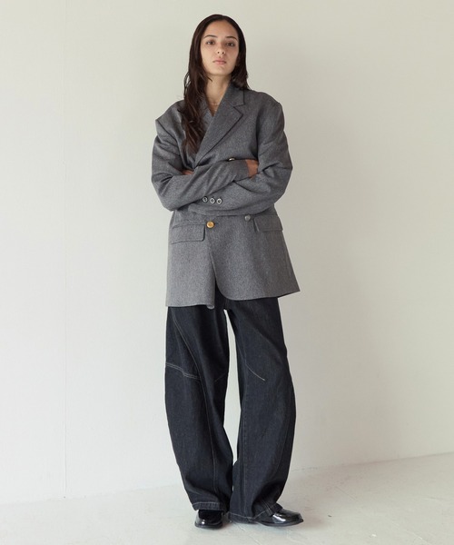 PBLIM(ページボーイリム)の「《UNISEX/セットアップ対応》ランダムボタンジャケット(テーラードジャケット・レディース・ブラウン/グレー・FREE)」の7枚目の写真
