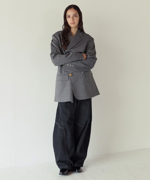 PBLIM(ページボーイリム)の「《UNISEX/セットアップ対応》ランダムボタンジャケット(テーラードジャケット・レディース・ブラウン/グレー・FREE)」の8枚目の写真