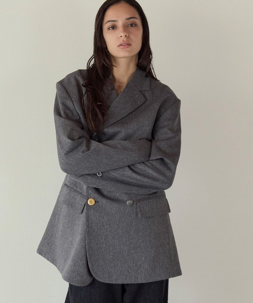 PBLIM(ページボーイリム)の「《UNISEX/セットアップ対応》ランダムボタンジャケット(テーラードジャケット・レディース・ブラウン/グレー・FREE)」の4枚目の写真