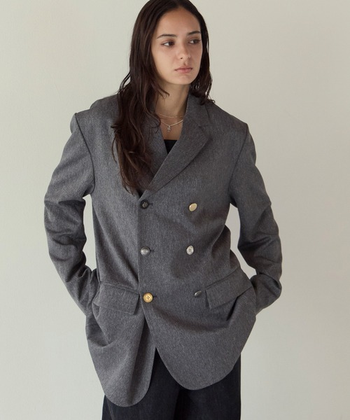 PBLIM(ページボーイリム)の「《UNISEX/セットアップ対応》ランダムボタンジャケット(テーラードジャケット・レディース・ブラウン/グレー・FREE)」の5枚目の写真