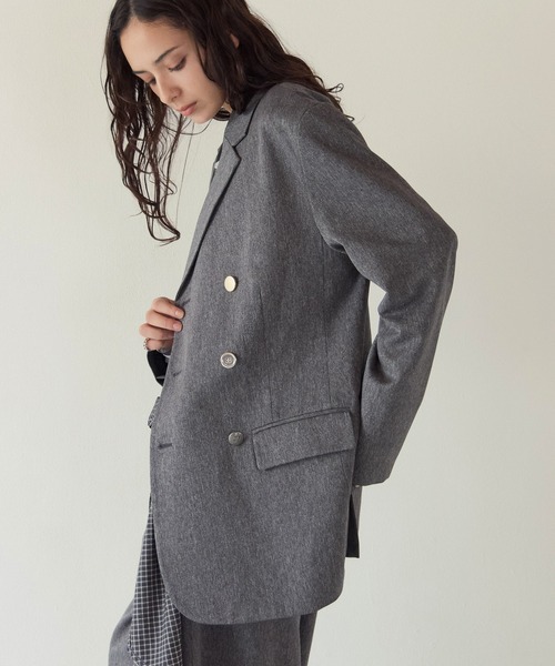 PBLIM(ページボーイリム)の「《UNISEX/セットアップ対応》ランダムボタンジャケット(テーラードジャケット・レディース・ブラウン/グレー・FREE)」の9枚目の写真