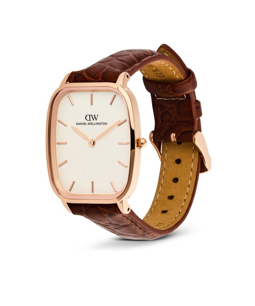 Daniel Wellington（ダニエルウェリントン）の「Marlon Croc Belly 32×36.30MM 本革 メンズ腕時計（アナログ腕時計・メンズ・ピンクゴールド/イエローゴールド/シルバー・ONE SIZE）」の4枚目の写真