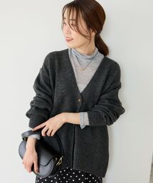 《WEB限定》イージーケア/ウォッシャブルVネックワイドカーディガン