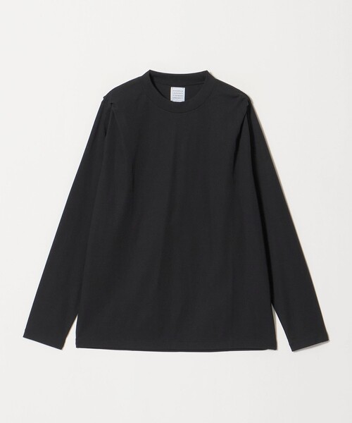GOOD PEOPLE GOOD STITCHING GOOD PRODUCT(グッドピープルグッドスティッチンググッドプロダクト)の「<GOOD PEOPLE GOOD STITCHING GOOD PRODUCT>タック ショルダー ロングスリーブ Tシャツ(Tシャツ/カットソー・レディース・ホワイト/ブラック・S)」の1枚目の写真