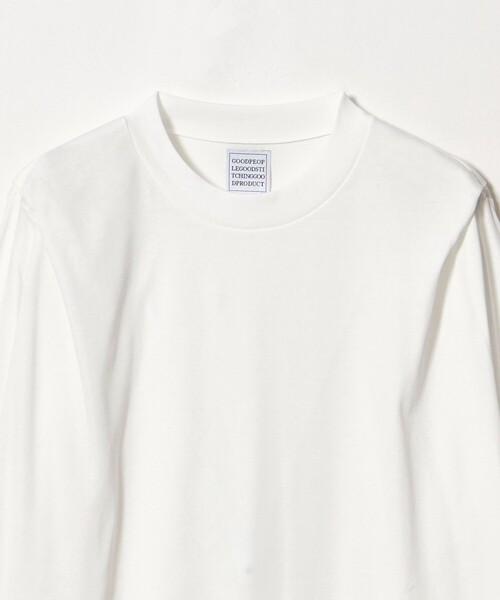 GOOD PEOPLE GOOD STITCHING GOOD PRODUCT(グッドピープルグッドスティッチンググッドプロダクト)の「<GOOD PEOPLE GOOD STITCHING GOOD PRODUCT>タック ショルダー ロングスリーブ Tシャツ(Tシャツ/カットソー・レディース・ホワイト/ブラック・S)」の10枚目の写真