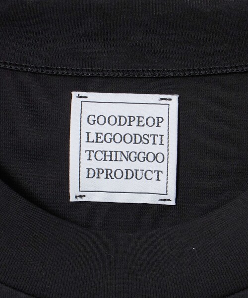 GOOD PEOPLE GOOD STITCHING GOOD PRODUCT(グッドピープルグッドスティッチンググッドプロダクト)の「<GOOD PEOPLE GOOD STITCHING GOOD PRODUCT>タック ショルダー ロングスリーブ Tシャツ(Tシャツ/カットソー・レディース・ホワイト/ブラック・S)」の4枚目の写真