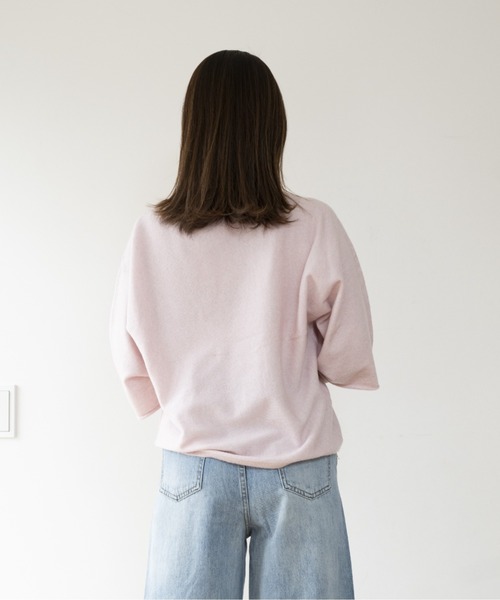 JOCOSA(ジョコサ)の「ドルマンスリーブ トップス(ニット/セーター・レディース・アイボリー/ダークネイビー/グレー/ピンク/グレイッシュベージュ/ブラック/ブルー・FREE)」の8枚目の写真