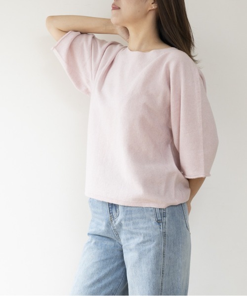 JOCOSA(ジョコサ)の「ドルマンスリーブ トップス(ニット/セーター・レディース・アイボリー/ダークネイビー/グレー/ピンク/グレイッシュベージュ/ブラック/ブルー・FREE)」の13枚目の写真