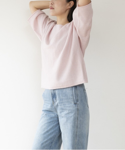 JOCOSA(ジョコサ)の「ドルマンスリーブ トップス(ニット/セーター・レディース・アイボリー/ダークネイビー/グレー/ピンク/グレイッシュベージュ/ブラック/ブルー・FREE)」の14枚目の写真