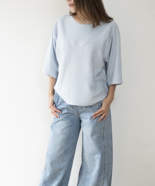JOCOSA(ジョコサ)の「ドルマンスリーブ トップス(ニット/セーター・レディース・アイボリー/ダークネイビー/グレー/ピンク/グレイッシュベージュ/ブラック/ブルー・FREE)」の19枚目の写真