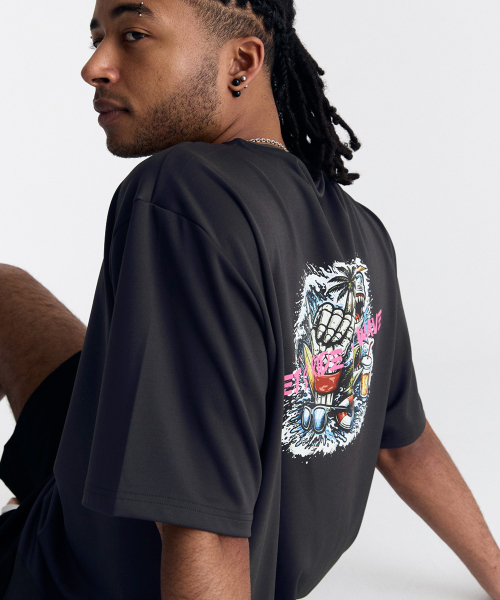 AIRIT(アイリット)の「スプラッシュ ハイブリッドラッシュガード AM1227 GY(Tシャツ/カットソー・メンズ・ダークグレー・X-LARGE/XXXXX-LARGE/XXX-LARGE)」の4枚目の写真
