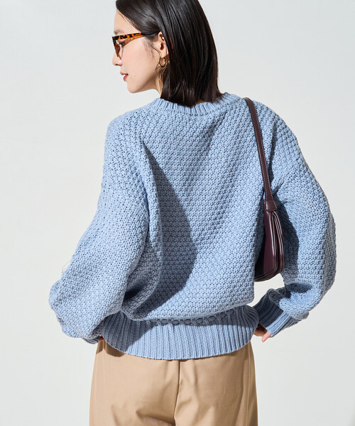 FREAK'S STORE(フリークスストア)の「限定展開 リボン ウエストマーク ケーブルニット カーディガン(ニット/セーター・レディース・サックスブルー/ブラック/ナチュラル・フリ-)」の20枚目の写真