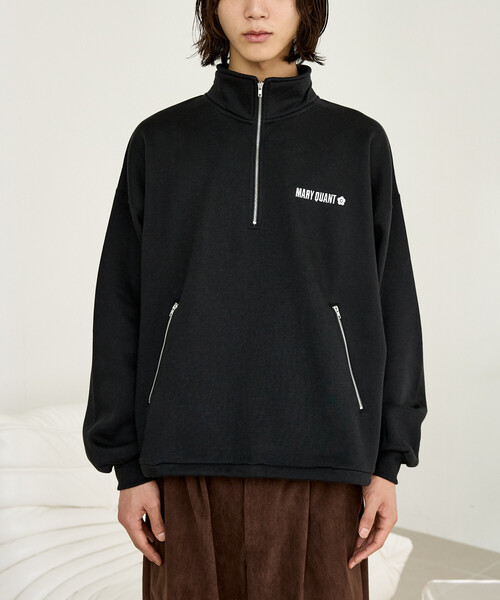 MARY QUANT(マリークワント)の「MARY QUANT × PUBLUX/マリークワント <ユニセックス>別注 裏起毛 配色 ハーフジップ ロゴ スウェット 限定展開(スウェット・メンズ・ブラック/チャコールグレー/ライトグレー・SMALL/MEDIUM/LARGE)」の19枚目の写真
