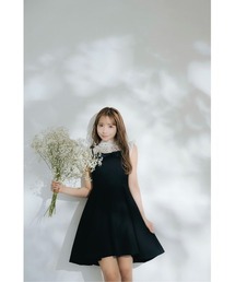 Front Ribbon Camisole Mini Dress