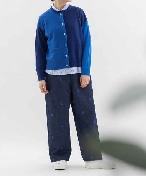 nop de nod（ノップドゥノッド）の「ユーカリ刺繍チノクロス・デニムパンツ（その他パンツ・レディース・ベージュ/ネイビー/インディゴブルー・3）」の18枚目の写真