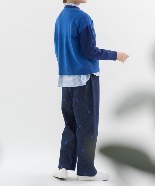 nop de nod（ノップドゥノッド）の「ユーカリ刺繍チノクロス・デニムパンツ（その他パンツ・レディース・ベージュ/ネイビー/インディゴブルー・3）」の19枚目の写真