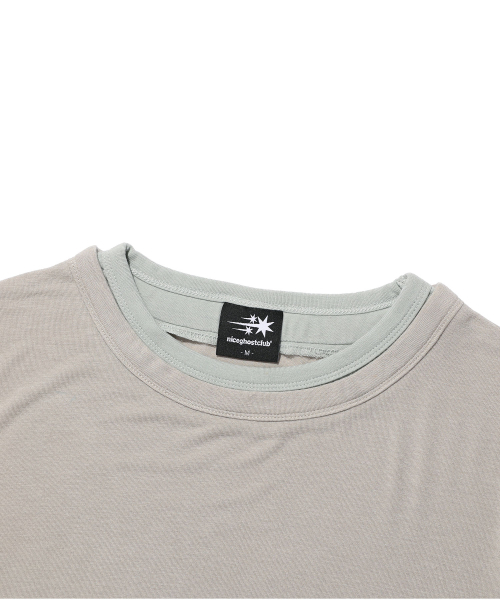 NICE GHOST CLUB(ナイスゴーストクラブ)の「TATTOO LAYERED レイヤード長袖Tシャツ グレー(NG2GFFT554A)(Tシャツ/カットソー・レディース・グレー・SMALL/MEDIUM)」の4枚目の写真