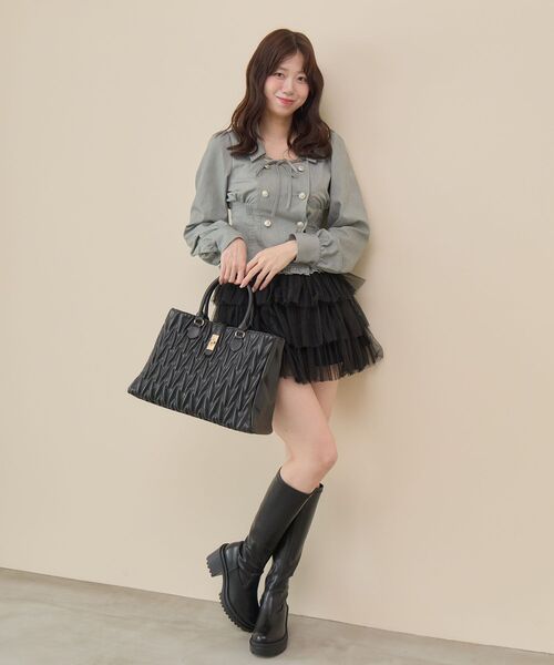 MAJESTIC LEGON(マジェスティックレゴン)の「ダブル釦コンパクトブラウス(シャツ/ブラウス・レディース・ベージュ系その他2/グレー/ブラウン系その他2・MEDIUM)」の18枚目の写真