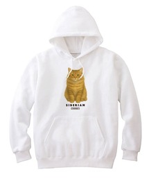 Moftique（モフティック） プルパーカー スウェット 裏毛 サイベリアン キャット ペット アニマル プリント トップス メンズ ユニセックス