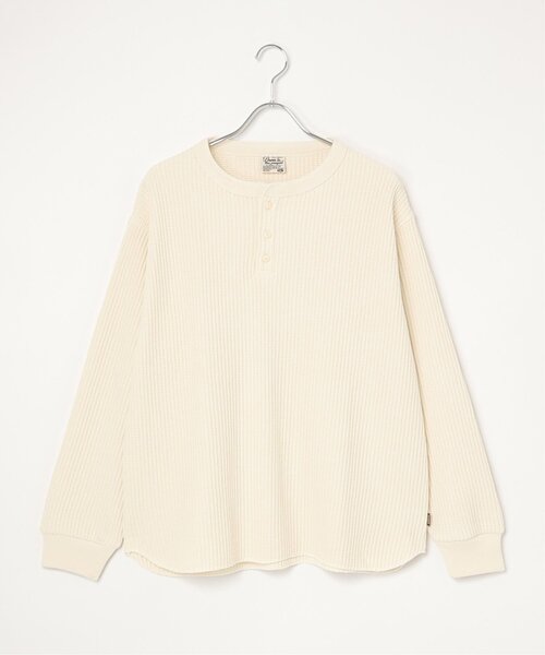 NO NEED(ノーニード)の「ヘンリーネック ヘビーワッフル(Tシャツ/カットソー・メンズ・アイボリー/グレー系その他/ブラウン/ブラック・L/M)」の2枚目の写真