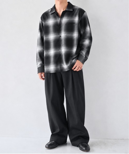 STUDIOUS(ステュディオス)の「【STUDIOUS】Fine Wool Smooth Check Shirts(シャツ/ブラウス・メンズ・ブラウン/ブラック/ベージュ・2/3/1)」の12枚目の写真