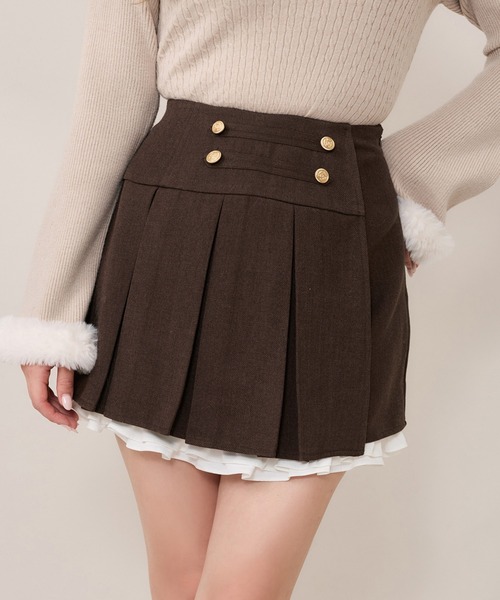 one after another NICE CLAUP(ワンアフターアナザーナイスクラップ)の「【SMサイズ展開】ナポレオンプリーツミニスカート(スカート・レディース・ベージュ系その他/チャコールグレー/ブラウン/ブラック系その他・SMALL/MEDIUM)」の3枚目の写真