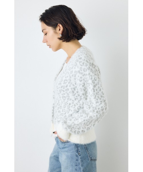 AZUL by moussy(アズールバイマウジー)の「柄アソートニットカーディガン 秋服 冬服 アニマル柄 レオパード柄 ヒョウ柄 牛柄 カウ柄(カーディガン/ボレロ・レディース・ホワイト系その他/ブラック系その他/グレー系その他/ブラウン系その他・FREE)」の7枚目の写真