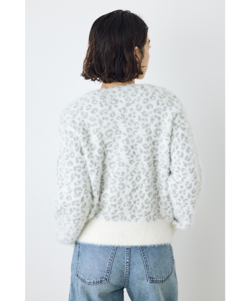 AZUL by moussy(アズールバイマウジー)の「柄アソートニットカーディガン 秋服 冬服 アニマル柄 レオパード柄 ヒョウ柄 牛柄 カウ柄(カーディガン/ボレロ・レディース・ホワイト系その他/ブラック系その他/グレー系その他/ブラウン系その他・FREE)」の8枚目の写真