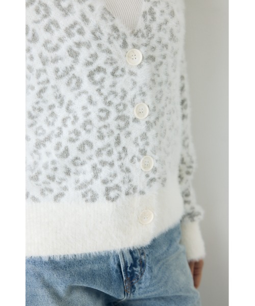 AZUL by moussy(アズールバイマウジー)の「柄アソートニットカーディガン 秋服 冬服 アニマル柄 レオパード柄 ヒョウ柄 牛柄 カウ柄(カーディガン/ボレロ・レディース・ホワイト系その他/ブラック系その他/グレー系その他/ブラウン系その他・FREE)」の11枚目の写真