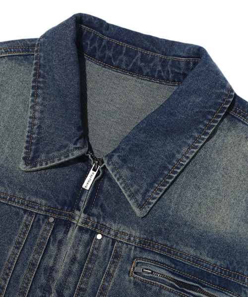 RAYFIKERS（レイフィカース）の「ブラシ切り替えデニムジャケット MQ1JU019_INDIGO（デニムジャケット・メンズ・その他・95/105）」の3枚目の写真