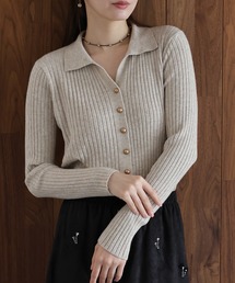 スキッパーリブカーディガン