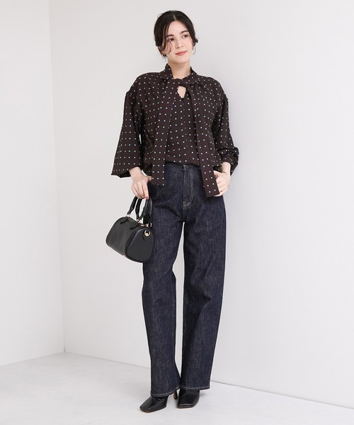 le cercle ADAM ET ROPE'(ルセルクルアダムエロペ)の「ドットブラウス(シャツ/ブラウス・レディース・ブラウン/ブラック系その他・FREE)」の3枚目の写真