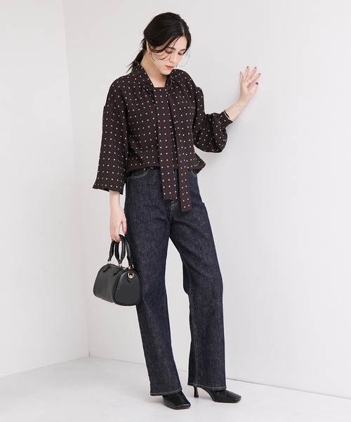 le cercle ADAM ET ROPE'(ルセルクルアダムエロペ)の「ドットブラウス(シャツ/ブラウス・レディース・ブラウン/ブラック系その他・FREE)」の4枚目の写真
