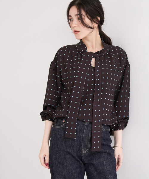 le cercle ADAM ET ROPE'(ルセルクルアダムエロペ)の「ドットブラウス(シャツ/ブラウス・レディース・ブラウン/ブラック系その他・FREE)」の9枚目の写真