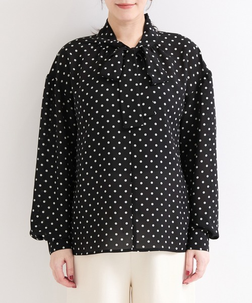 le cercle ADAM ET ROPE'(ルセルクルアダムエロペ)の「ドットブラウス(シャツ/ブラウス・レディース・ブラウン/ブラック系その他・FREE)」の10枚目の写真