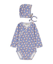 hello Simone（ハローシモーヌ）の「Pima baby set Rabbit Blue（ニットキャップ/ビーニー）」